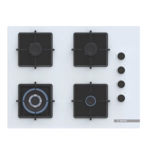 Serie 4 Gazlı Ocak 67 cm Sert cam, Beyaz